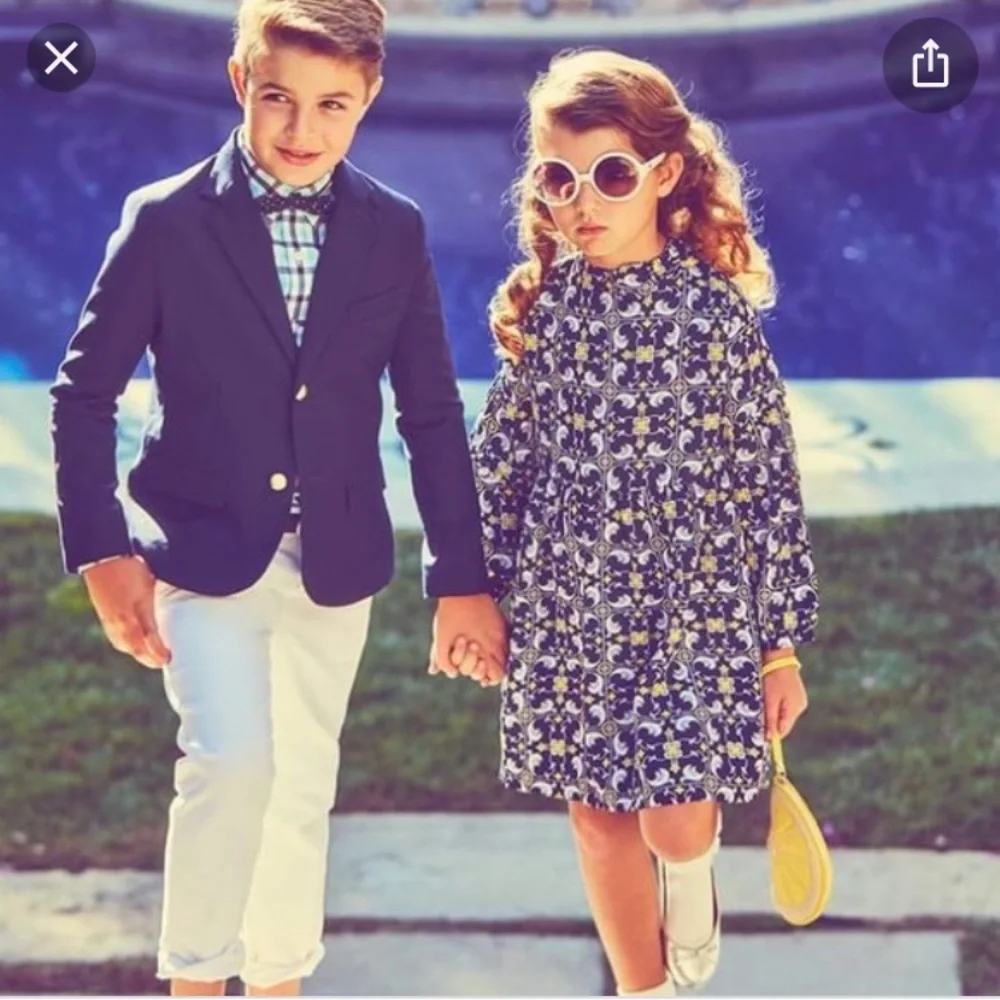 Janie and Jack Medallion Scarf Print Dress